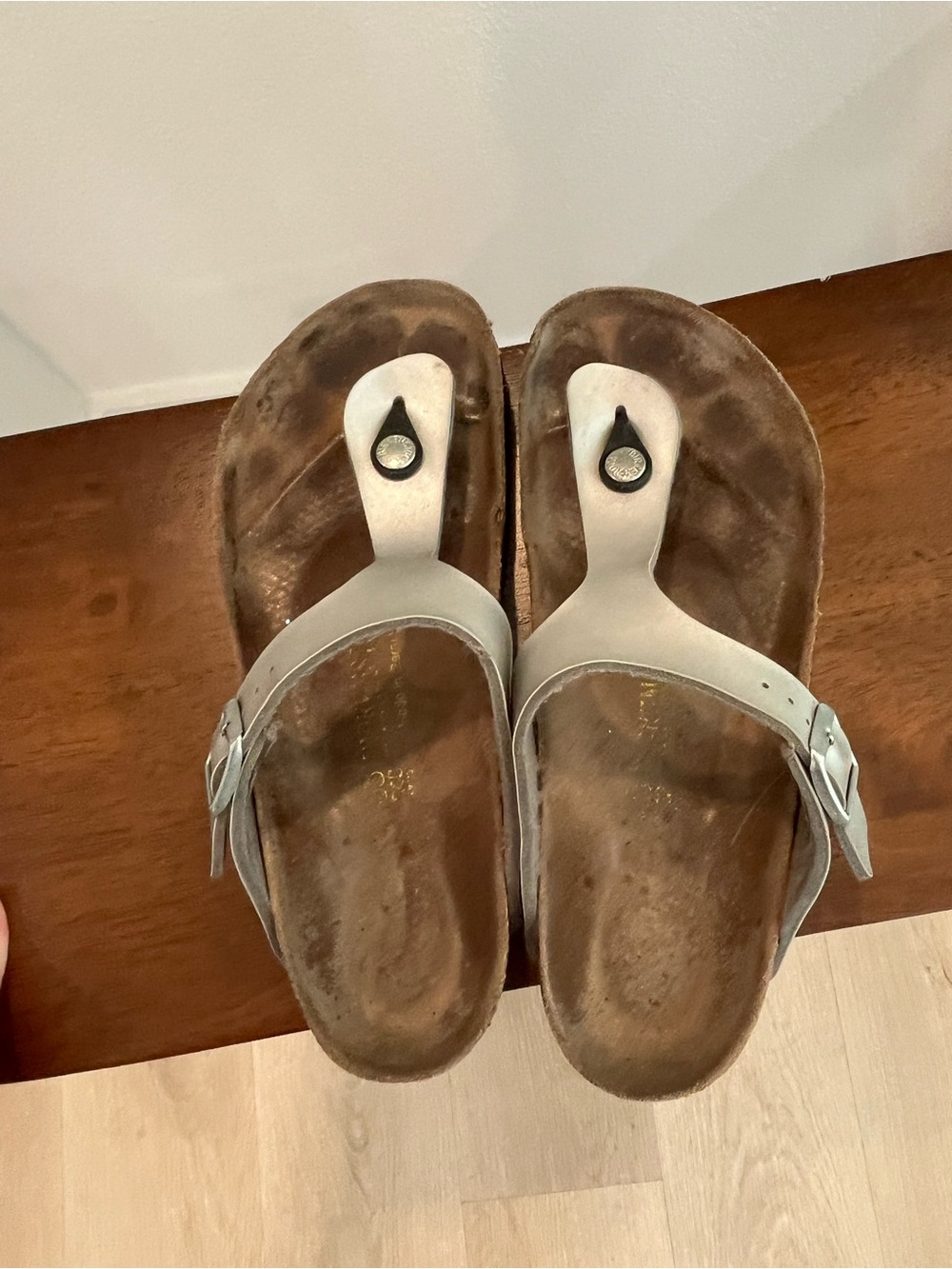 Birkenstock Silver Thongs Sandal